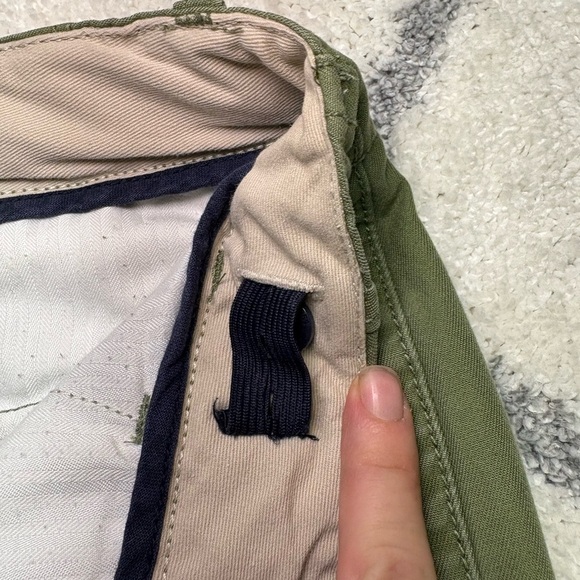 3/$30 Gap Kids Cargo Pants Girl 16 Slim Cotton Khaki Green Adjustable Waist Rae - Picture 4 of 9